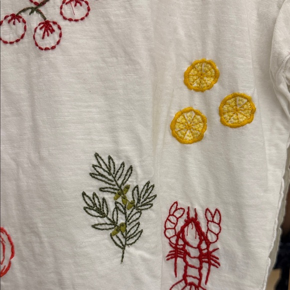 Anthropologie Maeve Embroidered T-Shirt - Picture 5 of 7